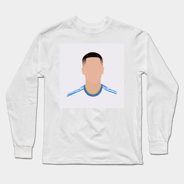 Eden Hazard Minimalistic Face Art Long Sleeve T-Shirt by GotchaFace